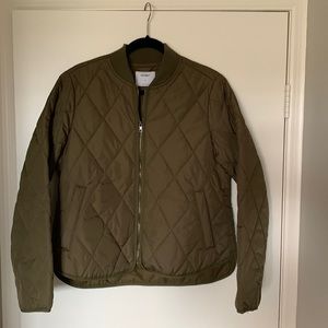 Quilted bomber jacket